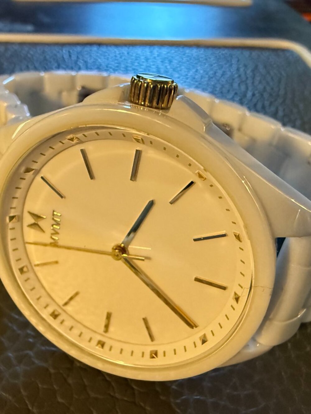 MVMT Coronada Ceramic Watch - White with Gold accents